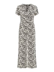 Mela Black Wrap Over Stretch Jumpsuit - Image 4 of 4