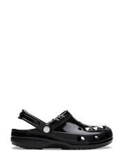 Crocs Black Studded High Shine Clogs - Image 1 of 6