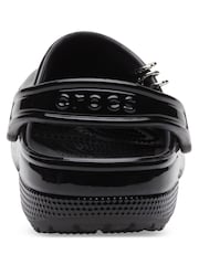 Crocs Black Studded High Shine Clogs - Image 2 of 6