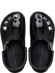 Crocs Black Studded High Shine Clogs - Image 6 of 6