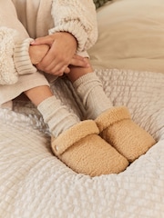 Crocs Sand Light Pink Classic Cozzzy Fleece Slippers - Image 1 of 7