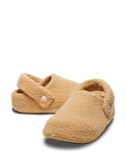 Crocs Sand Light Pink Classic Cozzzy Fleece Slippers - Image 5 of 7