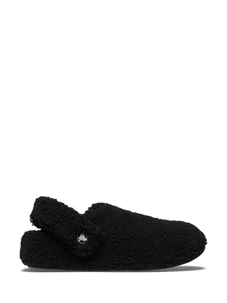 Crocs Black Light Pink Classic Cozzzy Fleece Slippers - Image 1 of 5