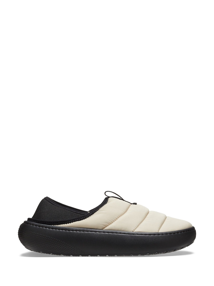 Crocs Beige Classic Puff Moc Moth Slippers - Image 1 of 6
