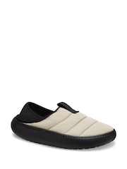 Crocs Beige Classic Puff Moc Moth Slippers - Image 2 of 6