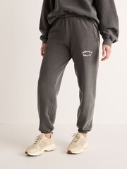 Charcoal Grey California Relax Co. Los Angeles Relaxed Fit Washed Slogan Graphic Joggers - Image 3 of 7