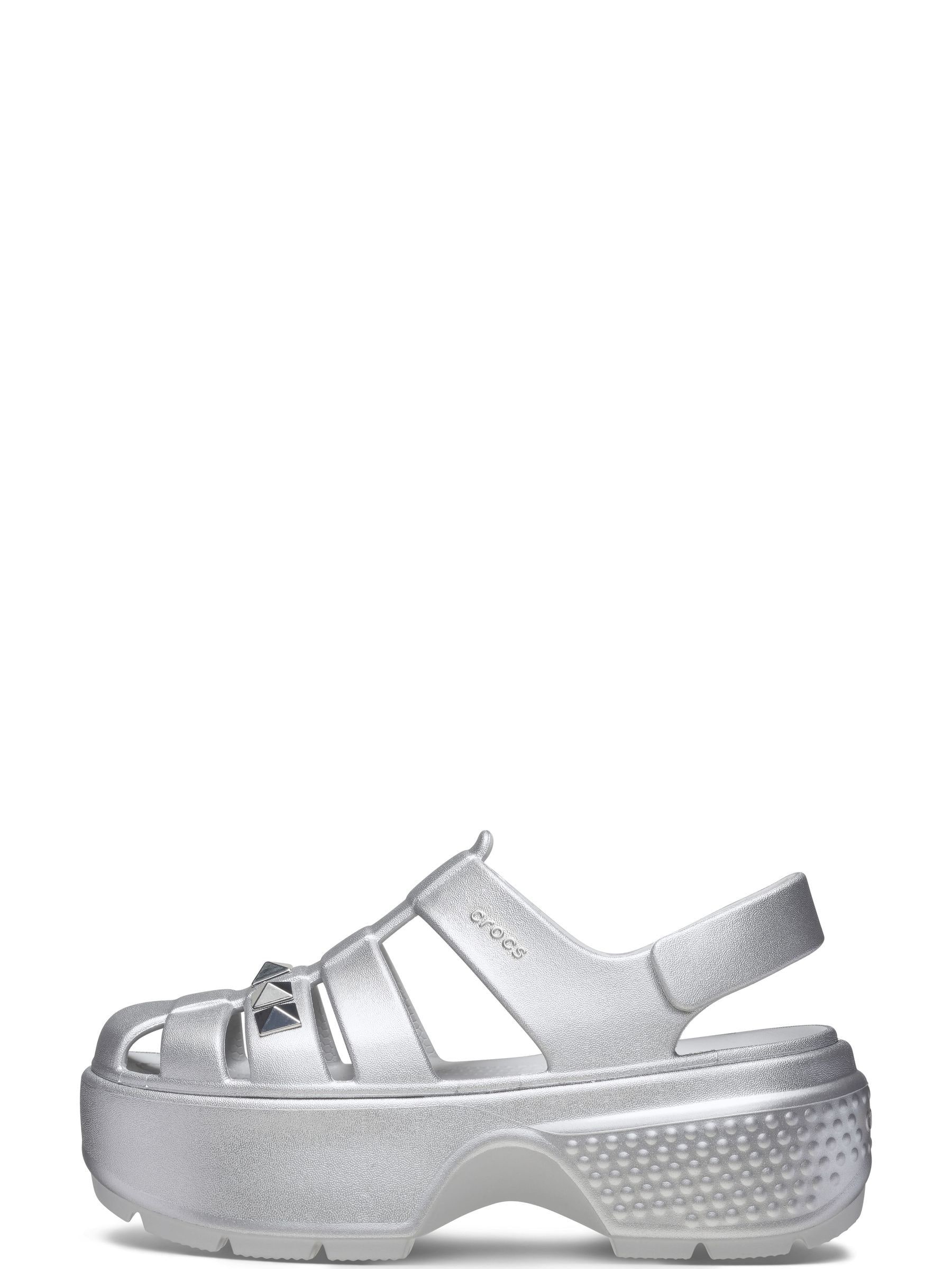 【関税込み】Stomp Sandals - Crocs - Synthetic - Silver Buy Crocs Silver Stomp Fisherman Sandals from Next Luxembourg