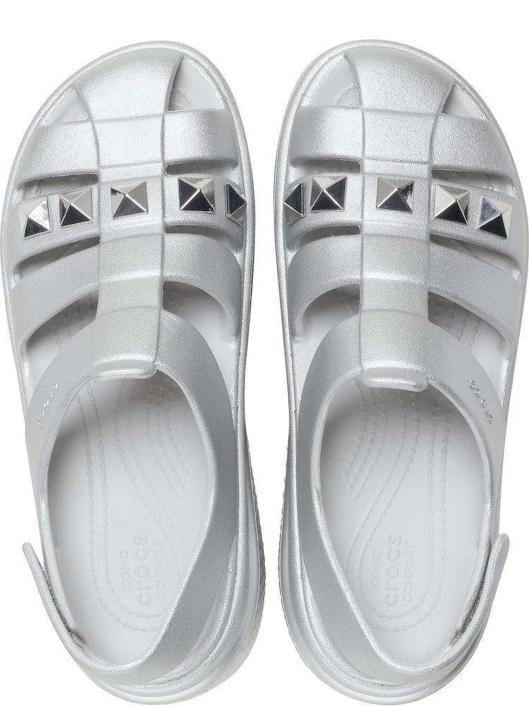 Crocs Silver Stomp Fisherman Sandals - Image 6 of 7