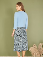 Yumi Blue Dark Knitted Bolero - Image 4 of 5