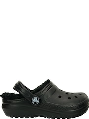 Crocs Black Fluffy Kids Lined Clogs - Image 1 of 7
