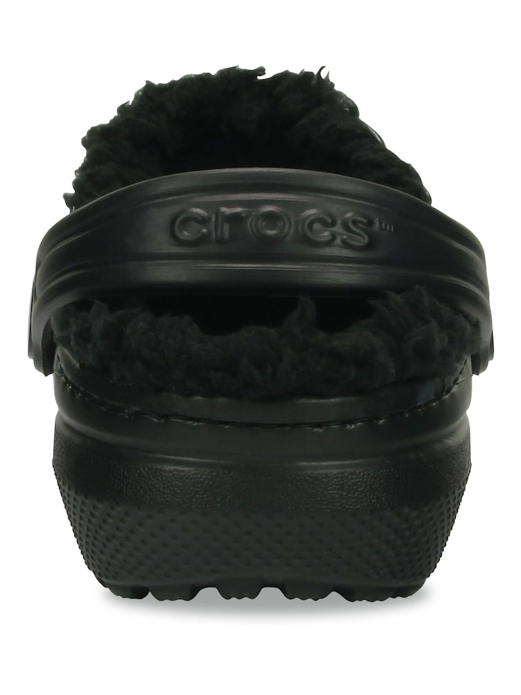 Crocs Black Fluffy Kids Lined Clogs - Image 2 of 7