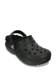 Crocs Black Fluffy Kids Lined Clogs - Image 7 of 7