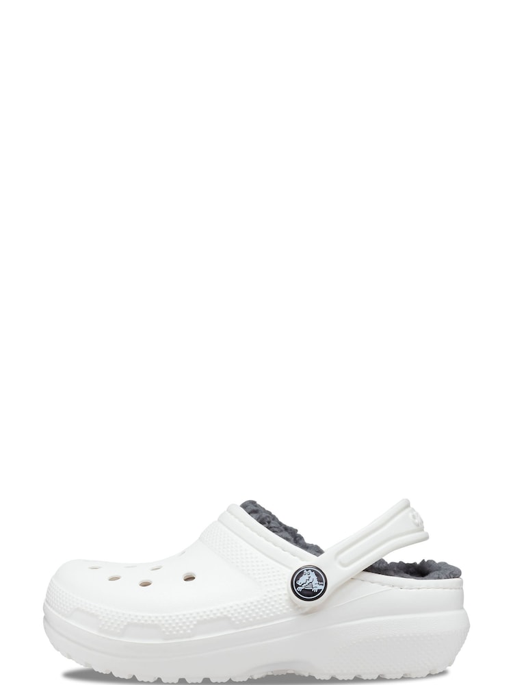 Crocs White Fluffy Kids Lined Clogs - Image 2 of 4