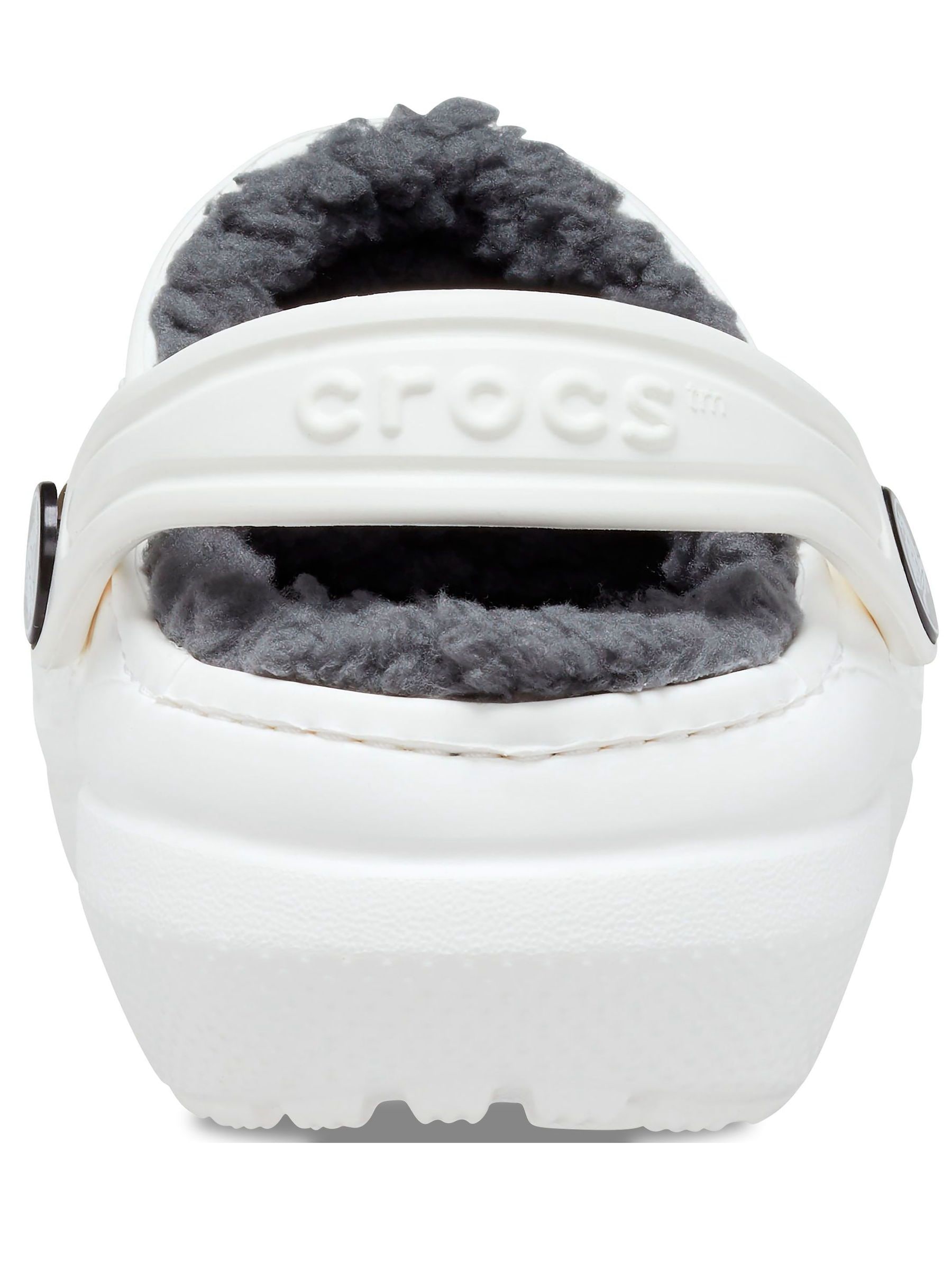 Fuzzy crocs white discount