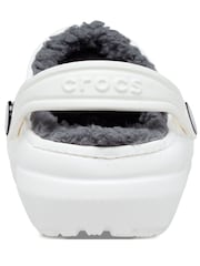 Crocs White Fluffy Kids Lined Clogs - Image 3 of 4