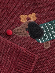 Red Dog Christmas Crew Neck Jumper (3mths-7yrs) - Image 7 of 8