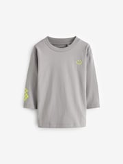 Grau/Schwarz - Langärmlige T-Shirts im 3er-Pack aus 100 % Baumwolle (3 Monate bis 7 Jahre) - Bild 2 von 6