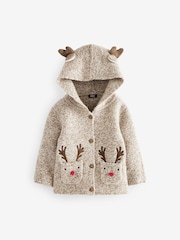 Neutral Reindeer Christmas Cardigan (3mths-7yrs) - Image 5 of 8