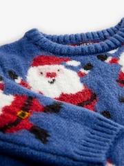 Blue Santa Christmas Crew Neck Jumper (3mths-7yrs) - Image 7 of 7