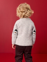 Grey Snowman Christmas Crew Neck Jumper (3mths-7yrs) - Image 3 of 7