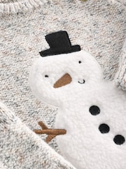 Grey Snowman Christmas Crew Neck Jumper (3mths-7yrs) - Image 7 of 7