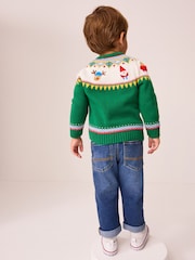 Green Characters Christmas Crew Neck Jumper (3mths-7yrs) - Image 3 of 7