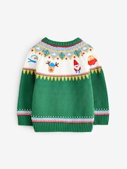 Green Characters Christmas Crew Neck Jumper (3mths-7yrs) - Image 6 of 7