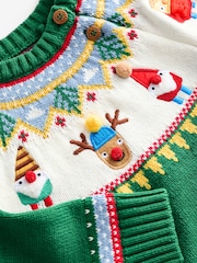 Green Characters Christmas Crew Neck Jumper (3mths-7yrs) - Image 7 of 7