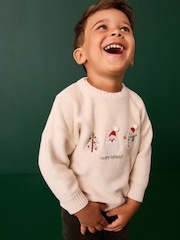 Neutral Characters Christmas Crew Neck Jumper (3mths-7yrs) - Image 1 of 9