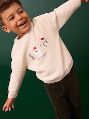 Neutral Characters Christmas Crew Neck Jumper (3mths-7yrs) - Image 2 of 9