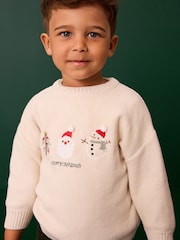 Neutral Characters Christmas Crew Neck Jumper (3mths-7yrs) - Image 4 of 9