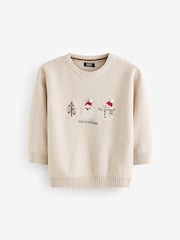 Neutral Characters Christmas Crew Neck Jumper (3mths-7yrs) - Image 5 of 9