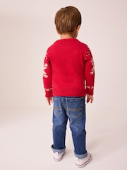 Red Patchwork Christmas Jumper (3mths-7yrs) - Image 3 of 8
