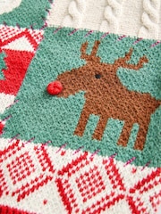 Red Patchwork Christmas Jumper (3mths-7yrs) - Image 8 of 8