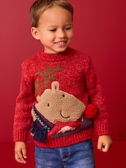 Red Reindeer Christmas Jumper (3mths-7yrs) - Image 1 of 7
