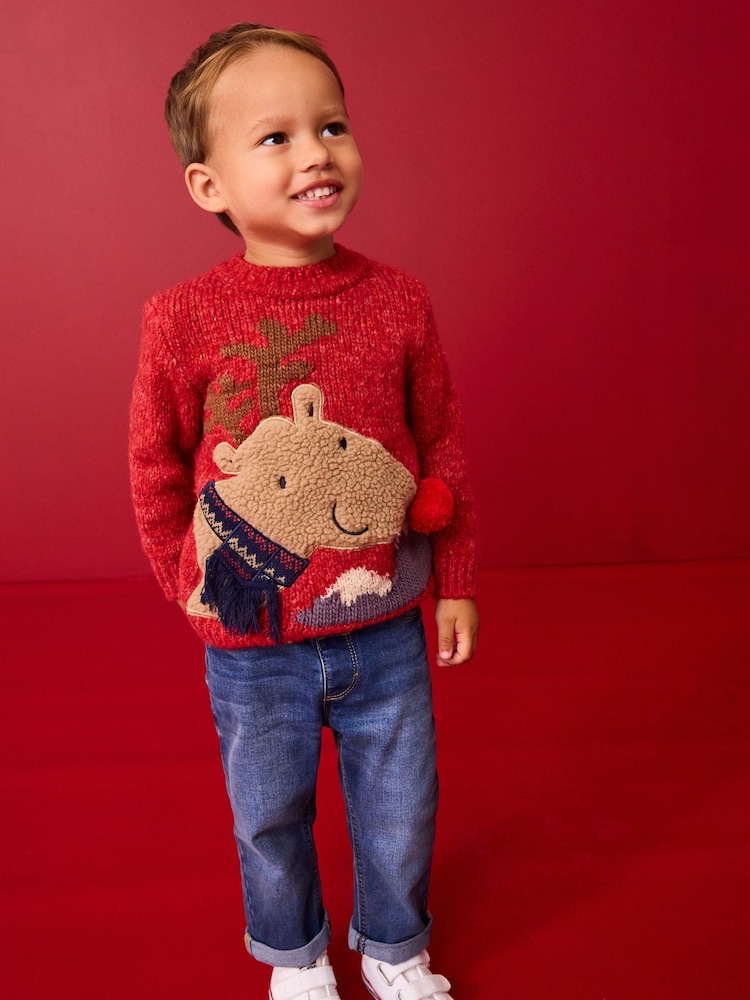 Red Reindeer Christmas Jumper (3mths-7yrs) - Image 2 of 7