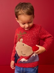 Red Reindeer Christmas Jumper (3mths-7yrs) - Image 4 of 7