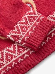 Red Bear Christmas Crew Neck Jumper (3mths-7yrs) - Image 7 of 8