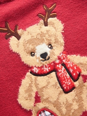 Red Bear Christmas Crew Neck Jumper (3mths-7yrs) - Image 8 of 8