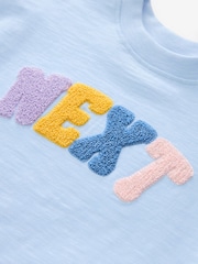 Modra Next Logotip - 100% Cotton kratek rokav; s kratkimi rokavi majica (3mesec-7leto) - Slika 3 iz 3