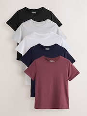 Core Slimline Crew Neck T-Shirts 5 Pack - Image 1 of 11