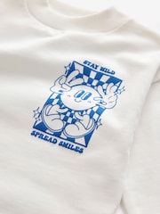 White Back Print Long Sleeve 100% Cotton T-Shirt (3mths-7yrs) - Image 3 of 3