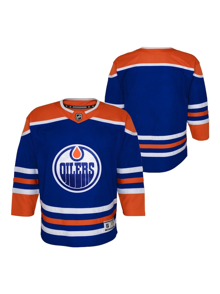 Fanatics Blue NHL Edmonton Oilers Replica Home Jersey Kids - Image 1 of 3