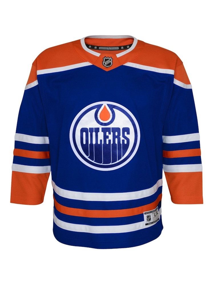 Fanatics Blue NHL Edmonton Oilers Replica Home Jersey Kids - Image 2 of 3