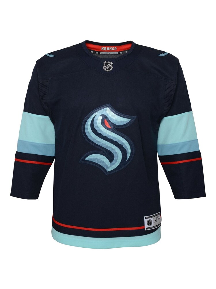 Fanatics Blue NHL Seattle Kraken Replica Home Jersey Kids - Image 2 of 3