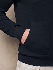 Black 100% Cotton Premium Knit Bomber Jacket - Image 6 of 9