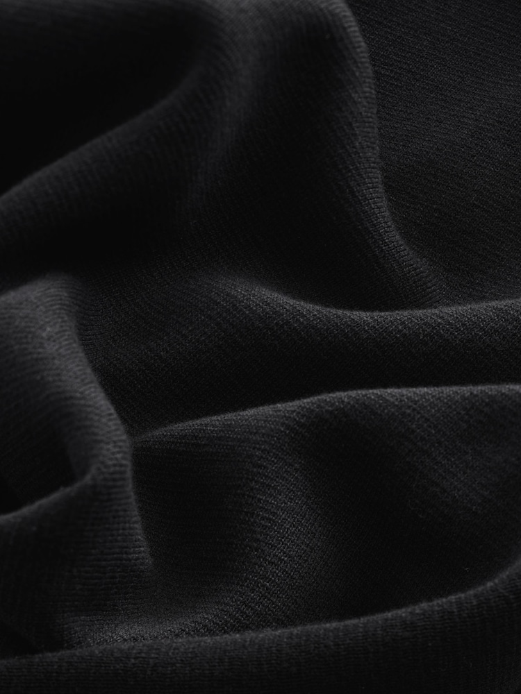 Black 100% Cotton Premium Knit Bomber Jacket - Image 9 of 9