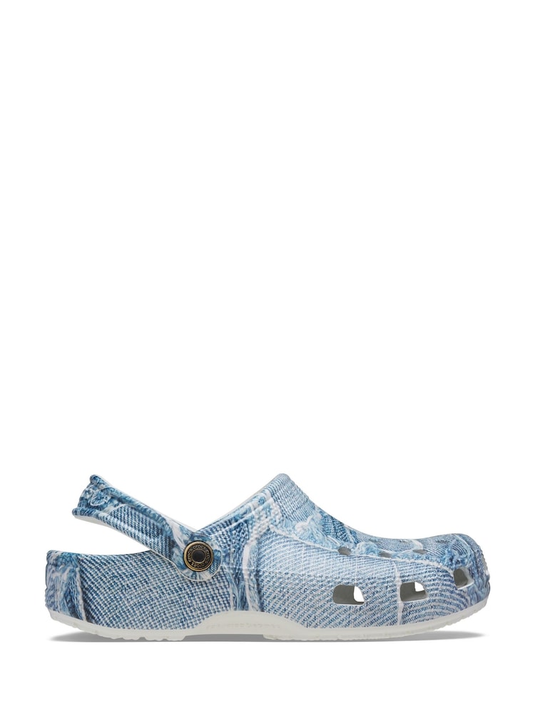 Crocs Denim Adults Classic Clogs - Image 1 of 7
