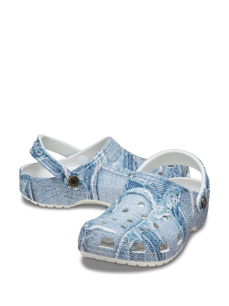 Crocs Denim Adults Classic Clogs - Image 4 of 7