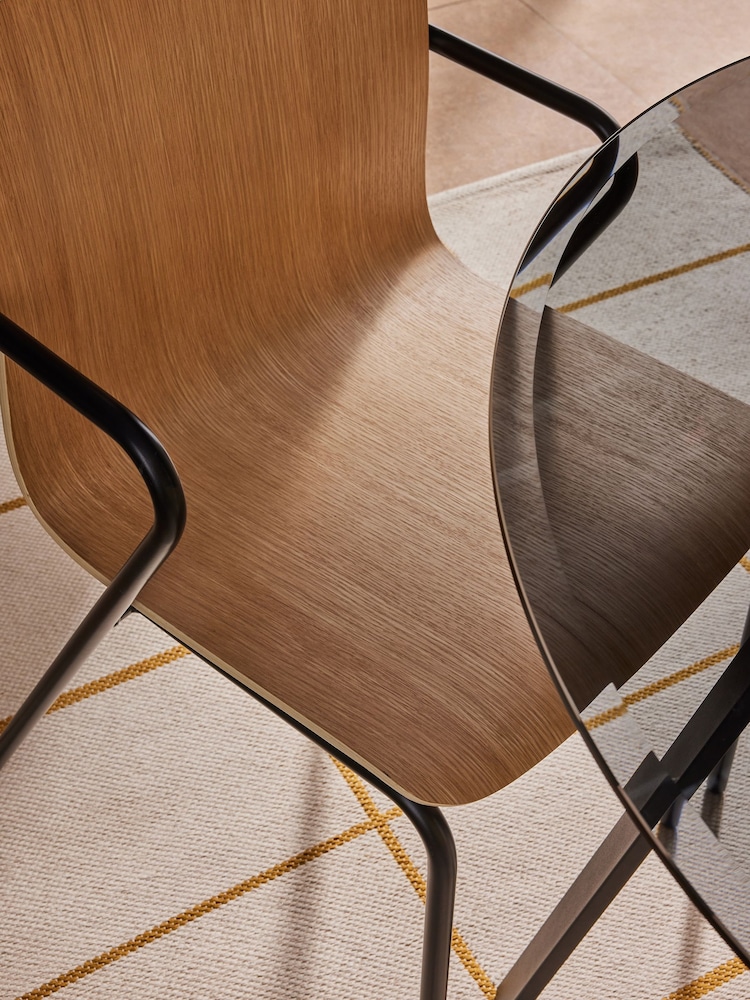 MADE.COM Set of 2 Black Sadie Dining Chairs - Image 4 of 4